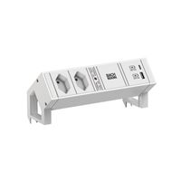 BACHMANN DESK2 2xCH T13 1xUSB A/C 22W 0,2m GST18 RAL9010