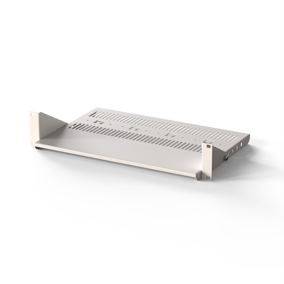 SCHROFF 19" Equipment Shelf, Depth-Adjustable, 430W 250D, RAL 7035