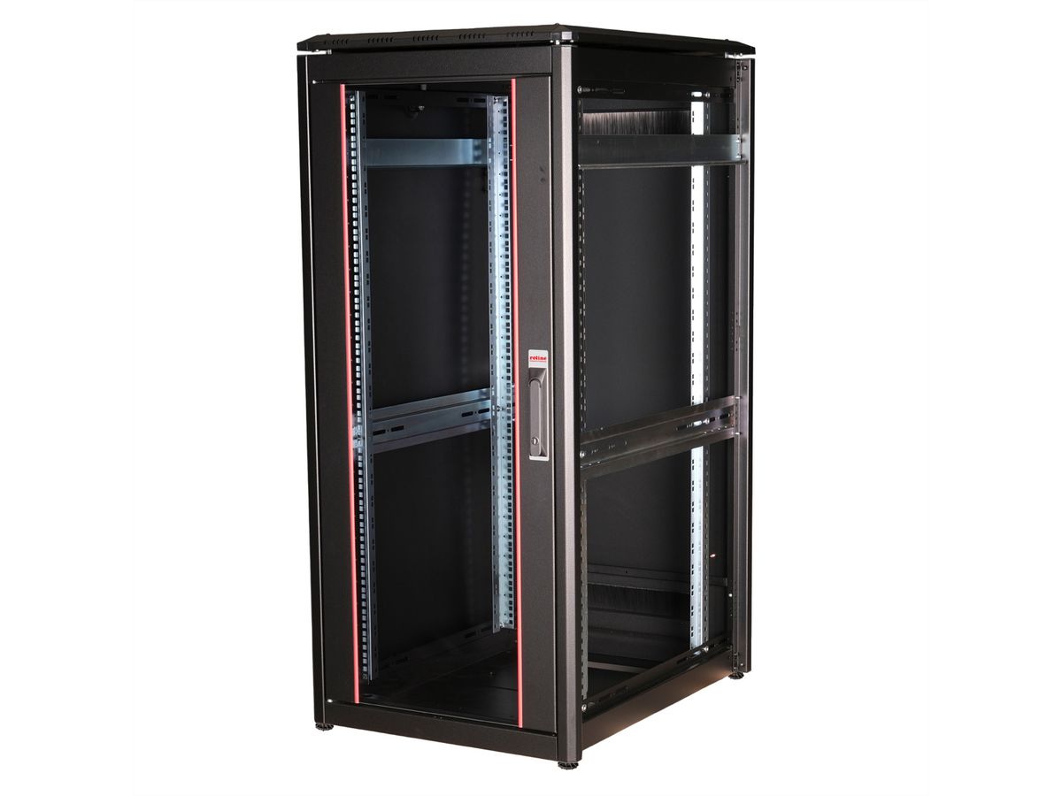 ROLINE 19-inch Network Cabinet Pro 26 U, 600x800 WxD Glass door black
