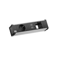 BACHMANN CONI 1x Geaard stopcontact USB A&C , USB Oplader 22W 1xABD 0,2m GST18