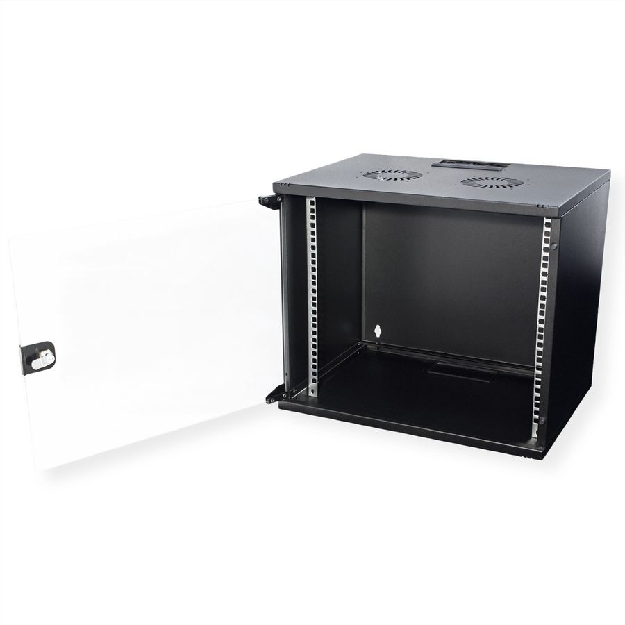 ROLINE 19-inch wandbehuizing Basic 9 U , 540x400 BxD Bouwpakket zwart