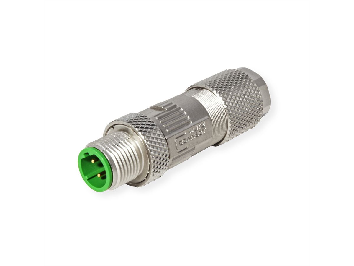 METZ CONNECT M12 Stecker, D-kodiert, IP67 Cat. 5, feldkonfektionierbar, gerade