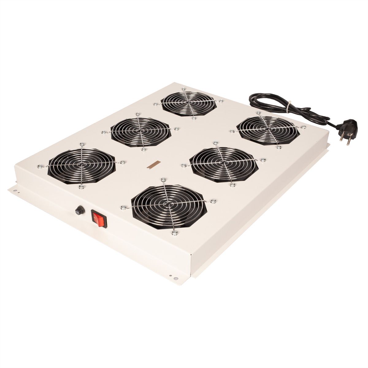 ROLINE 19" roof fan unit with 6 fans, ON/OFF for server rack PRO series, grey