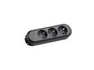 BACHMANN SMART 3xCEE7/3 black, 3x earthing contact