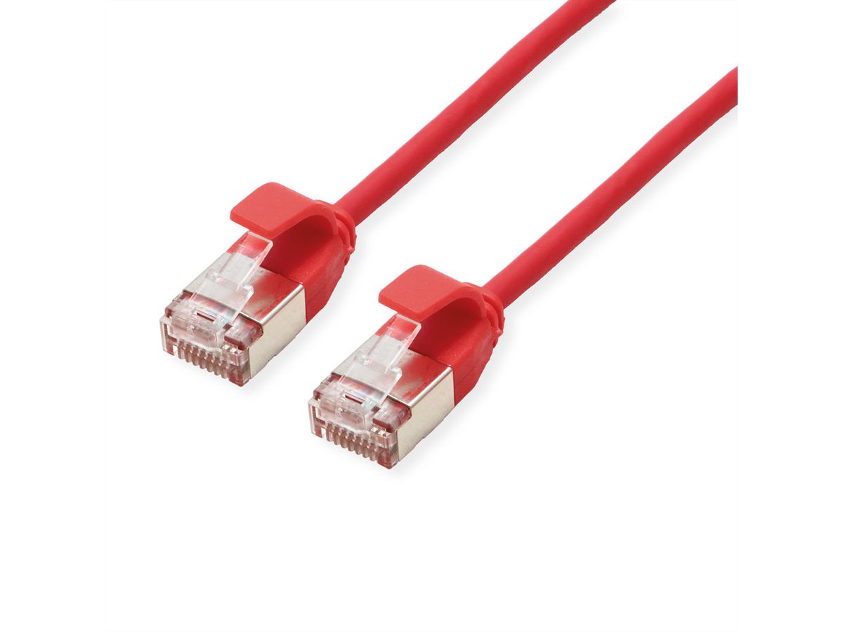 ROLINE F/UTP DataCenter Patchkabel Cat.6A (Class EA), LSOH, extra dun, rood, 1 m