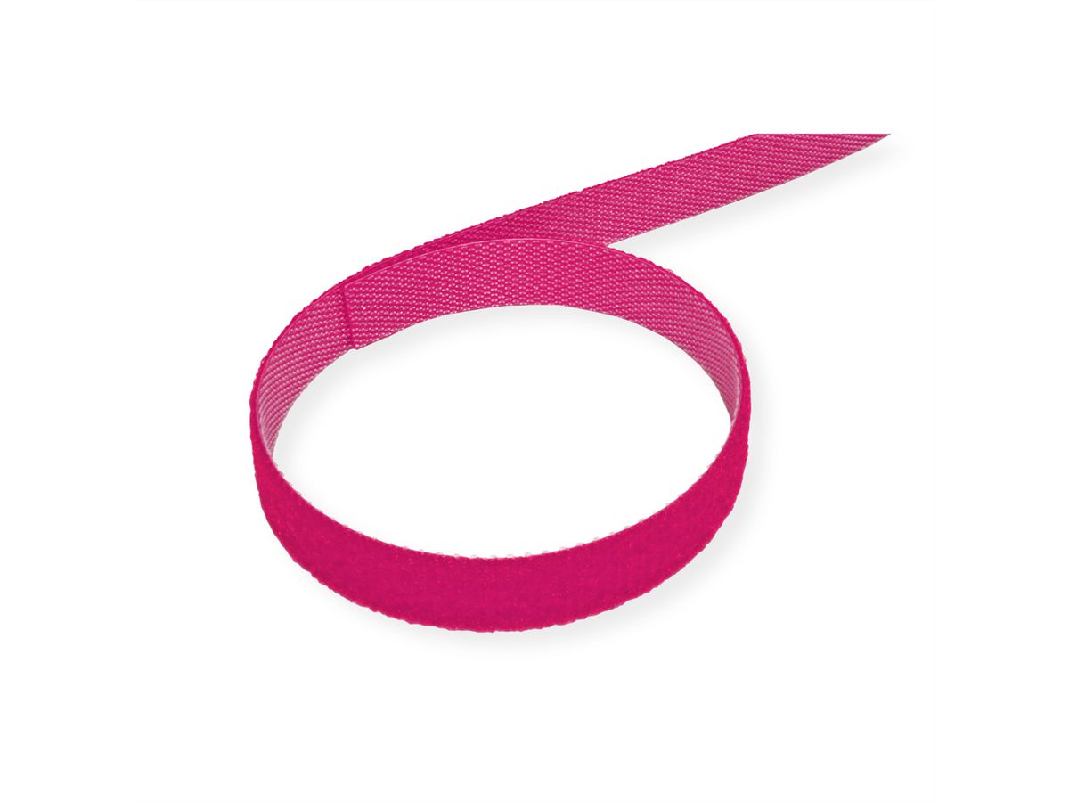 VELCRO® One Wrap® Band 10 mm breit, rosa, 25 m