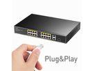 CUDY FS1018PS1 16-Port 10/100M PoE+ Switch 2 Gigabit Uplink 1 SFP Port 200W