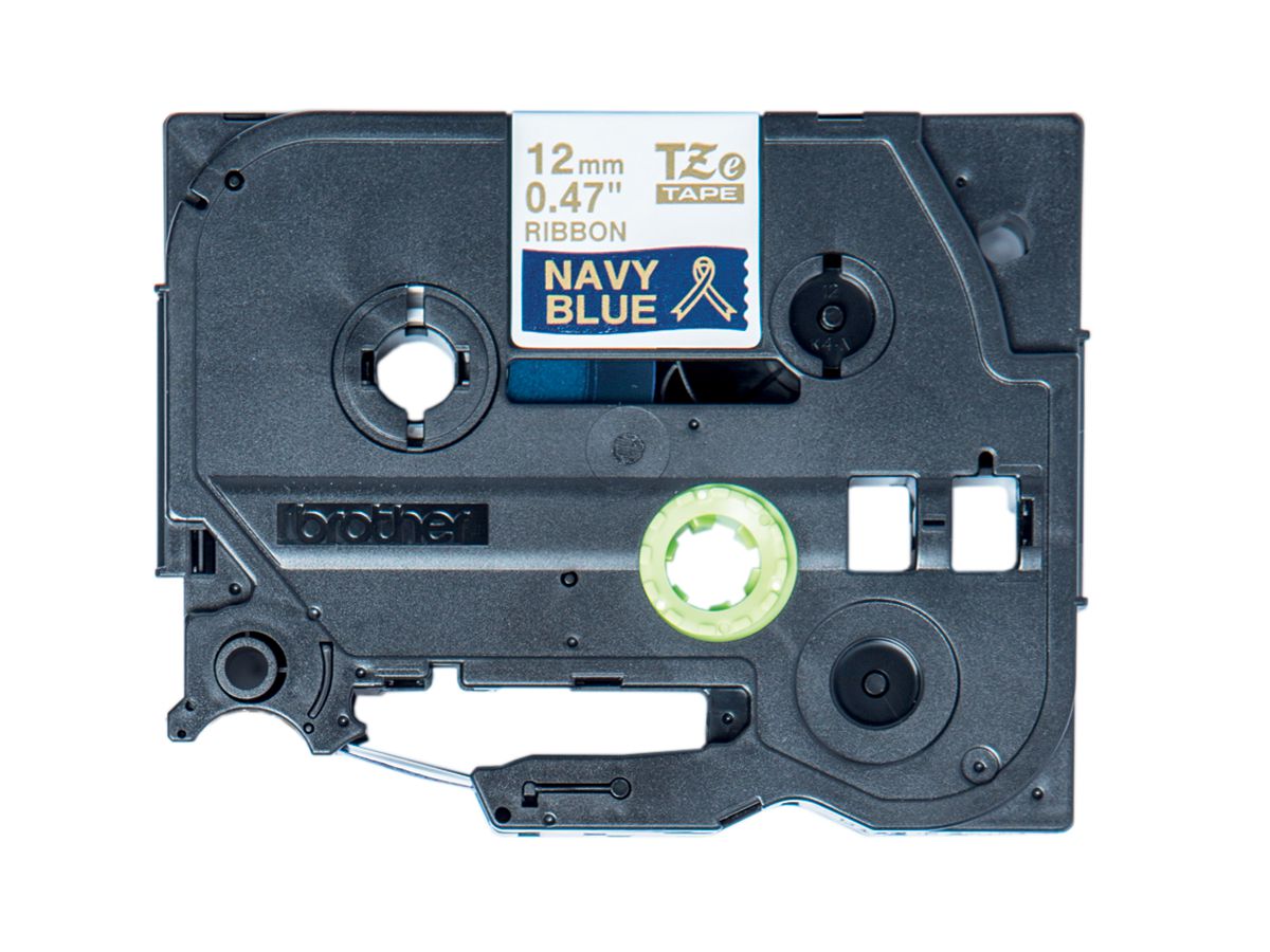 Brother TZE-RN34 Goud op navyblauw TZe labelprinter-tape