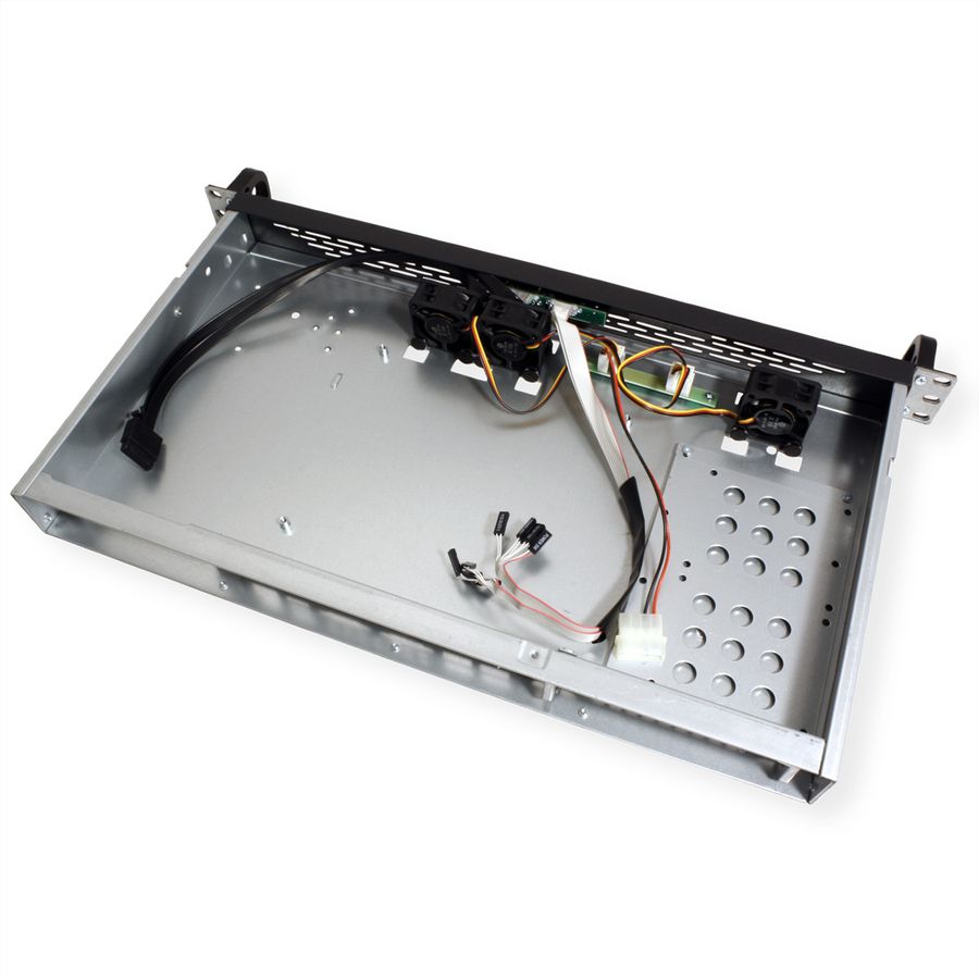 19" Server behuizing, 1UH, 1U-K-125L, zwart
