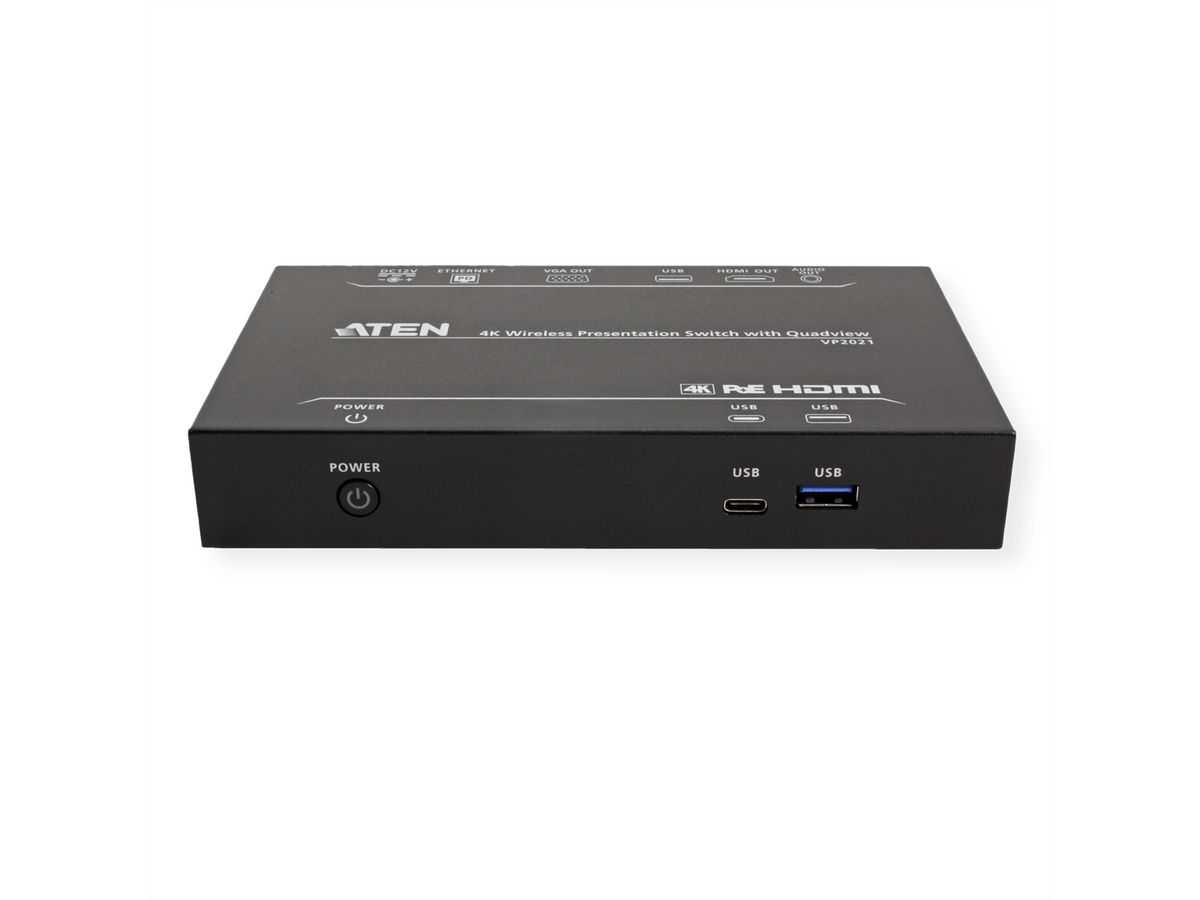 ATEN VP2021 4K Wireless Presentation Switch mit Quad View
