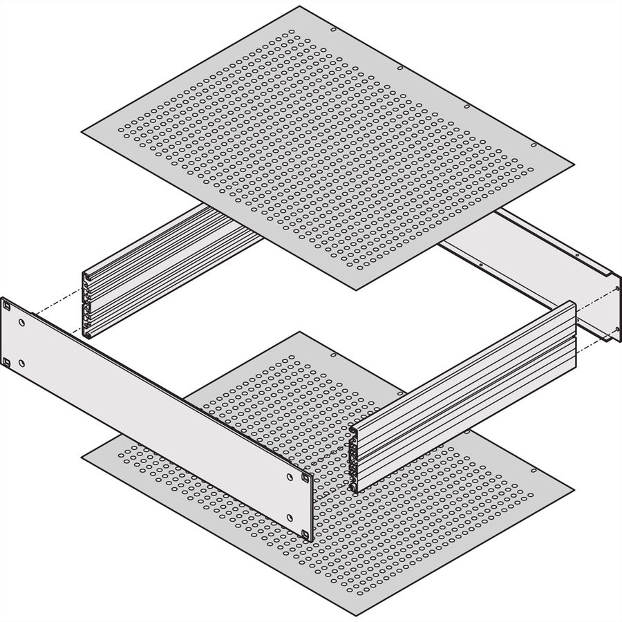 SCHROFF MultipacPRO Cover Plate, Perforated, Depth 280 mm