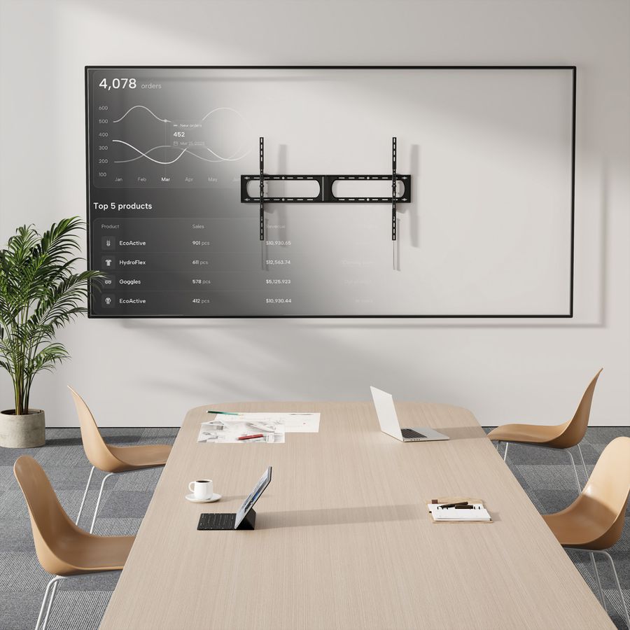 VALUE Heavy-Duty TV Wall Mount, <125 kg, <355,6 cm (140"), VESA 1200x800, tiltable