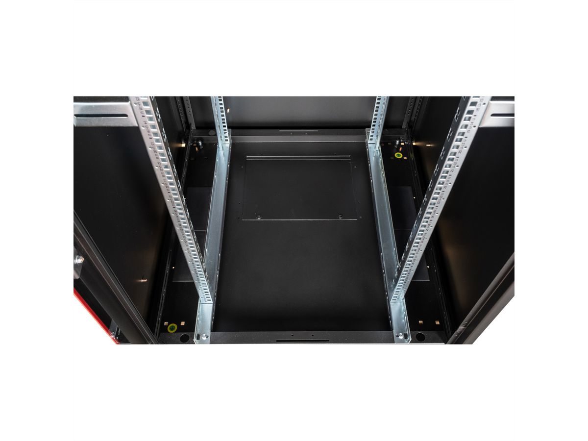 ROLINE 19-inch network cabinet Basic 32 U, 600x600 WxD glass door black
