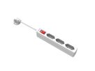 VALUE Power Strip 2-Pin Euro Type, 3-way, with Switch, white, 1.5 m