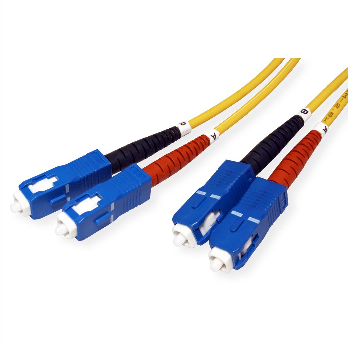 Kwaliteits glasvezelkabel single mode E9/125µm OS2, SC/SC, geel, 7,5 m