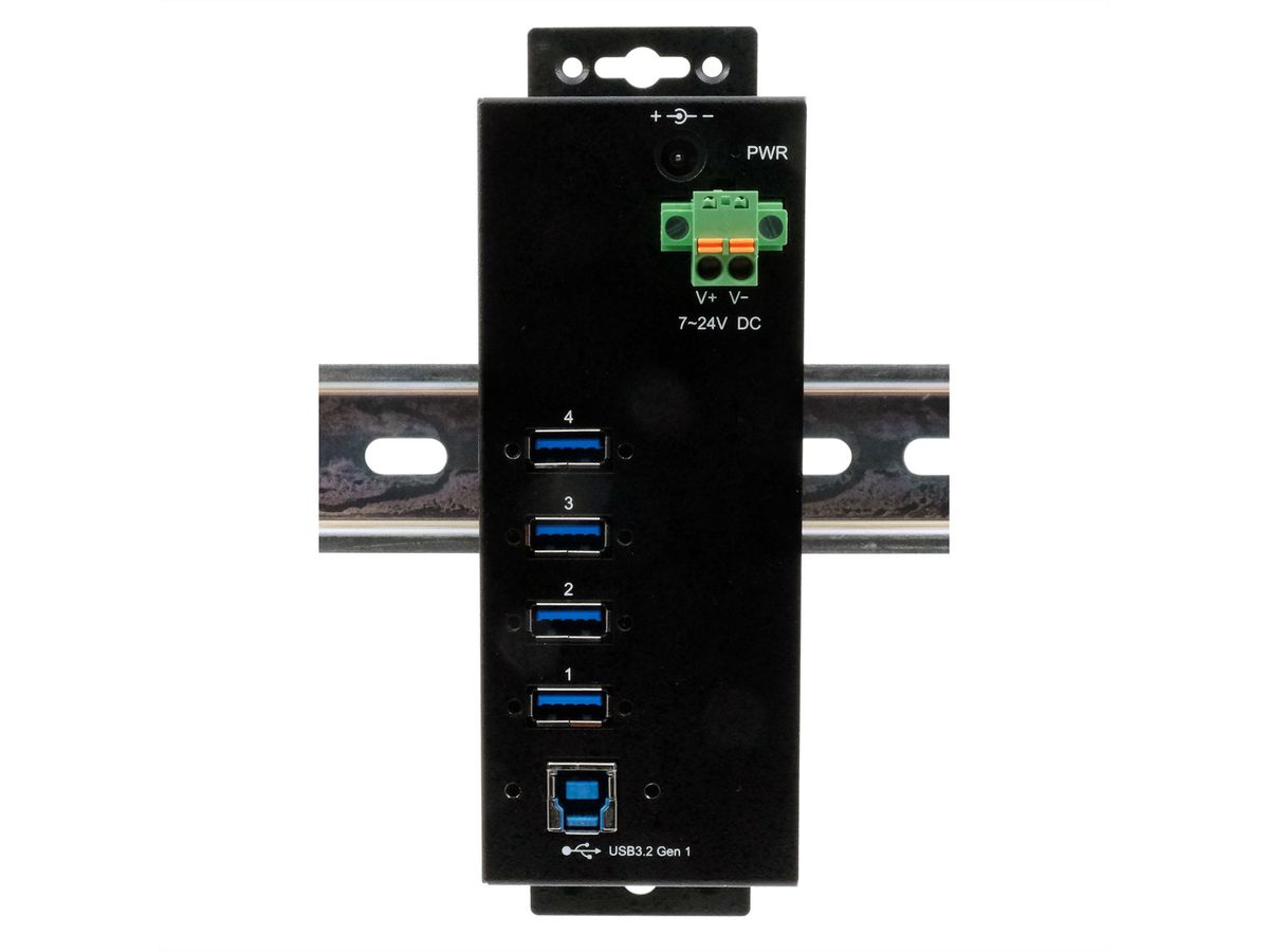 EXSYS EX-1186HMVS-2 4 Port USB 3.2 Gen 1 HUB mit 15KV ESD Überspannungs-Schutz