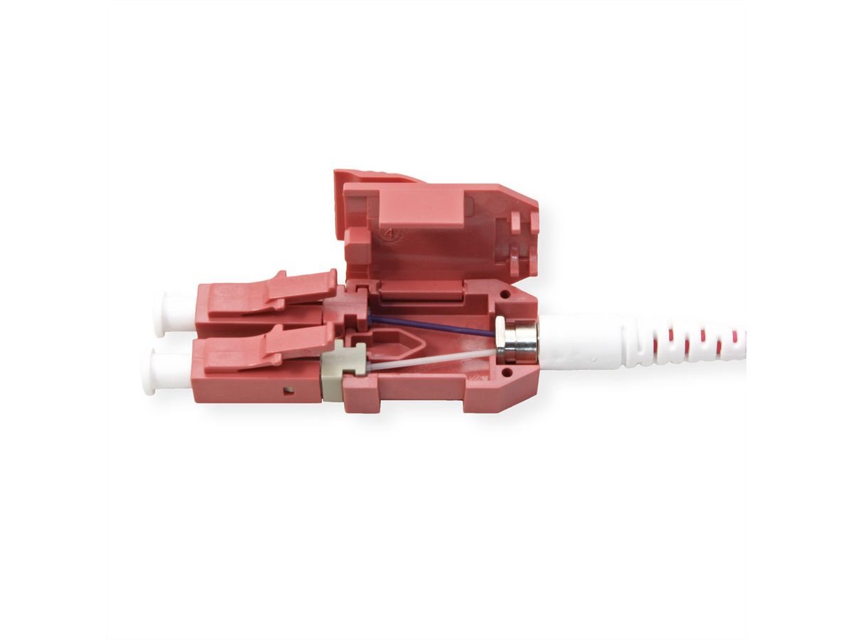 ROLINE Glasvezel Kabel duplex 50/125µm OM4, LC/LC, UNIBOOT, violet, 0,5 m
