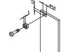 SCHROFF hulzen voor M2,5, messing, zwart, 10 stuks