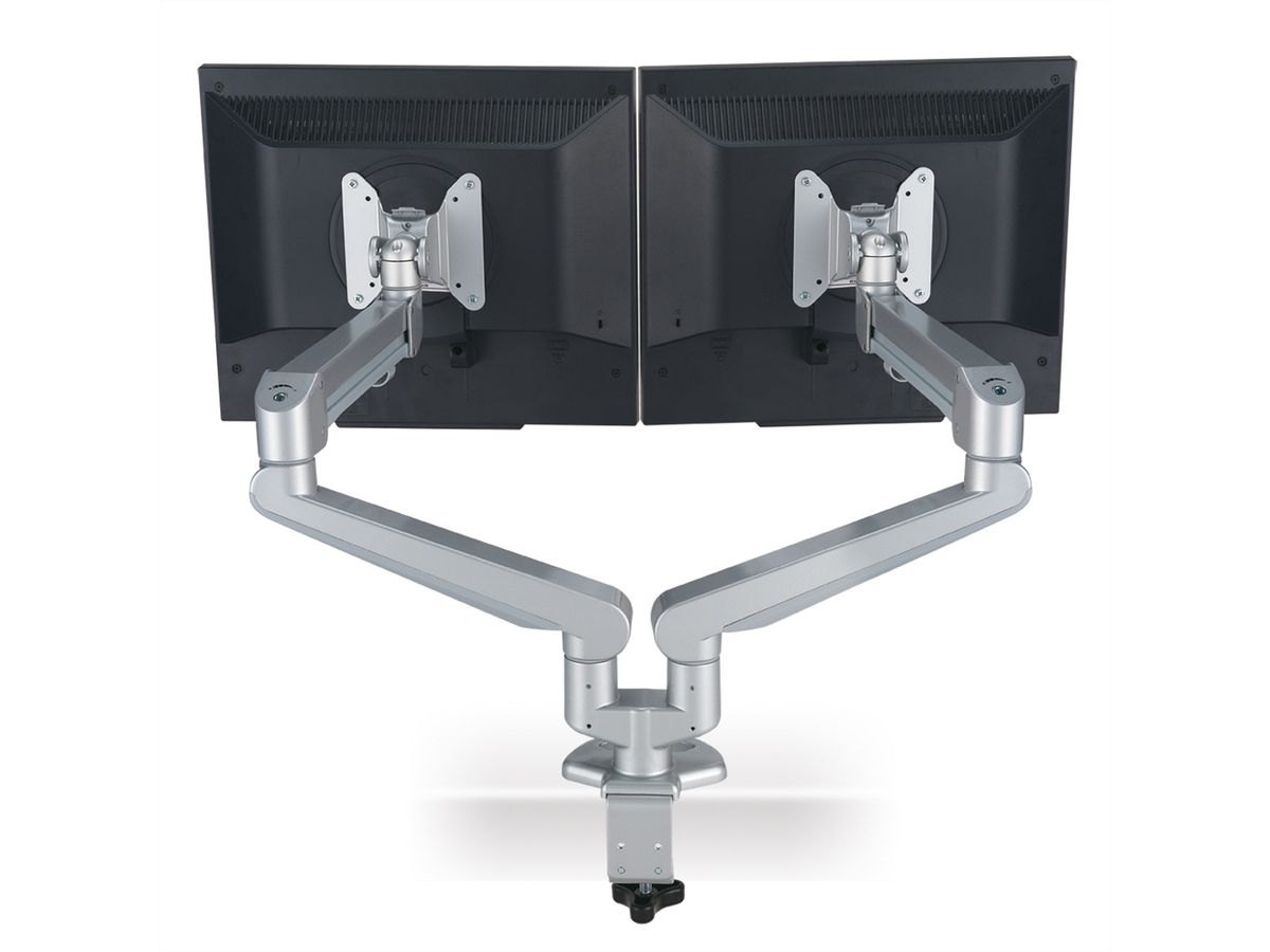 ROLINE LCD dubbele arm, tafelmontage, gasveer, 5 draaipunten
