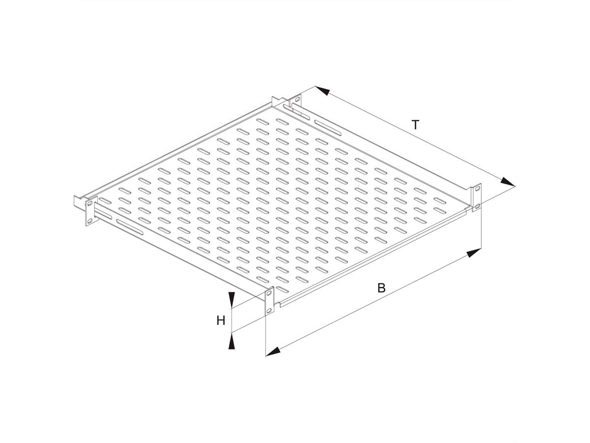 CONTEG 19"-Legplank, 435 x 650 mm, max. 15kg, 2 St.