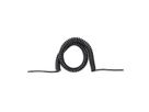 BACHMANN Wendelleitung 1,5m-6m sw 0,2m gerade, H05VV-F 3G1,5mm². beidseit.geschnitten