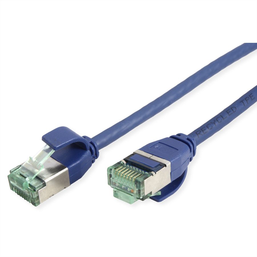 ROLINE RM U/FTP DataCentre patchkabel Cat.6A (Klasse EA), extra dun, blauw, 5 m