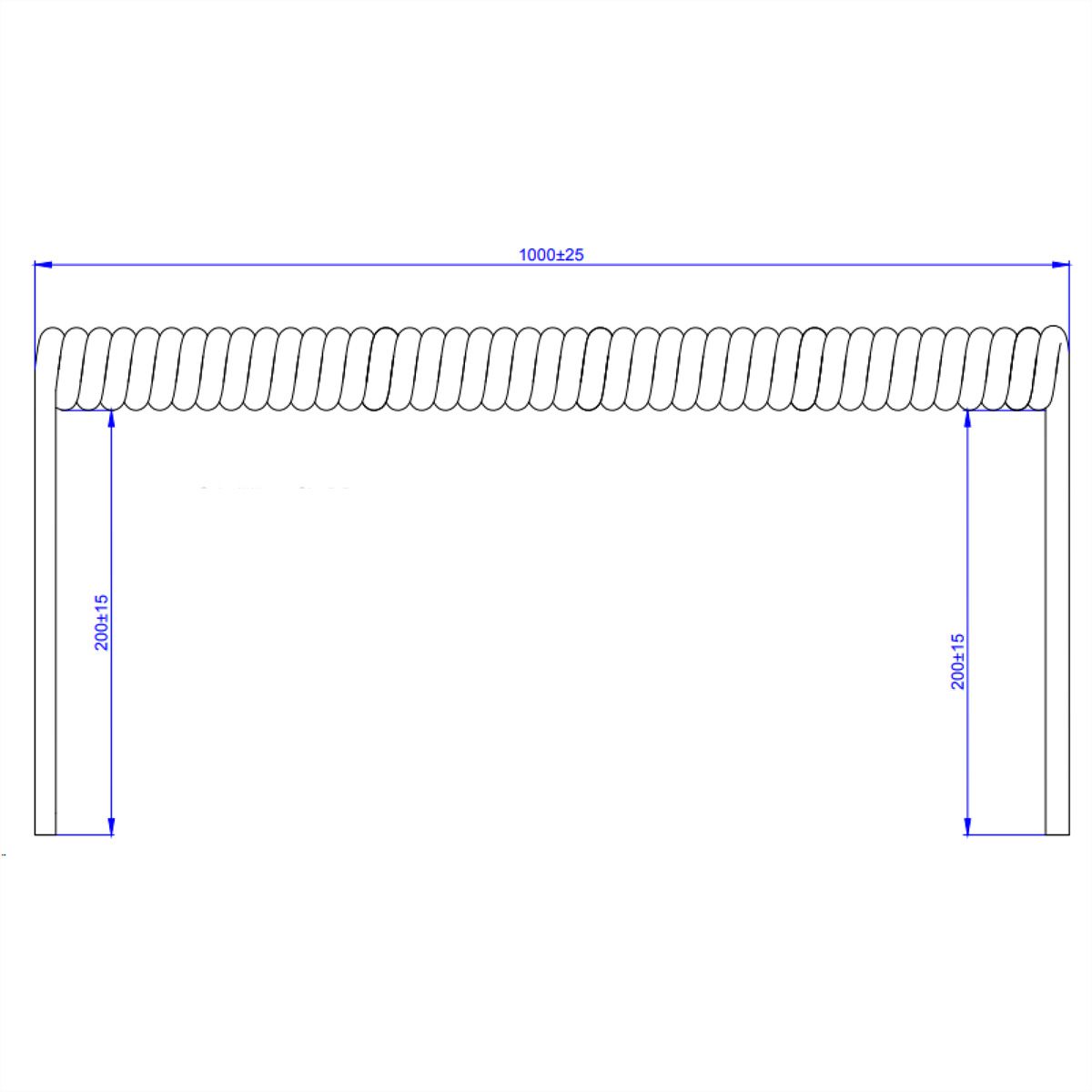 BACHMANN spiraalkabel 1 m-4 m, wit, 0,2 m recht, CS-YMH11Y-J 5x1,5 mm² gesneden, onverpakt