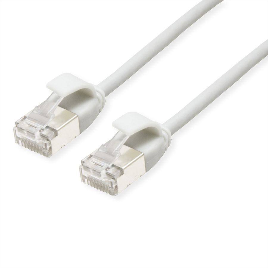 ROLINE F/UTP DataCenter Patchkabel Cat.6A (Class EA), LSOH, extra dun, wit, 1 m