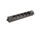 BACHMANN STEP BASE 5x earthing contact, black