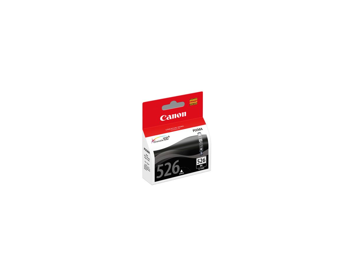 Canon CLI-526BK - Tinte schwarz für PIXMA, ca. 665 Seiten, MG5150 / MG5220 / MG5250 / MG6120 / MG6150 / MG8120 / IP4820 / IP4850