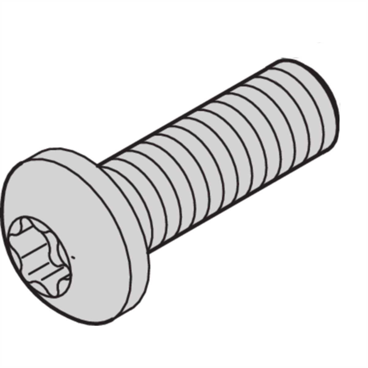 SCHROFF Kruiskopschroef, Torx, Staal vernikkeld, M2,5 x 14 mm