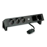 BACHMANN DESK2 3xCEE7/3 2xCM power 0,2m GST18 RAL9005