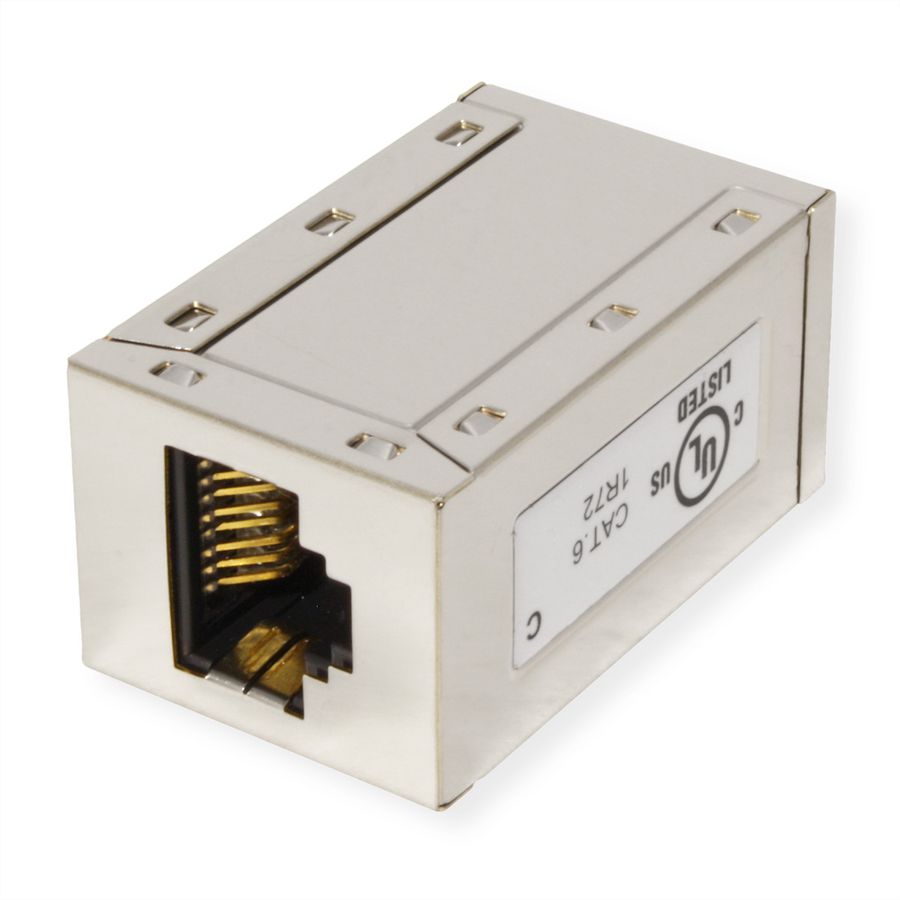 ROLINE RJ45 koppelstuk, afgeschermd, Cat.6 (Class E), Verpakking van 25 stuks