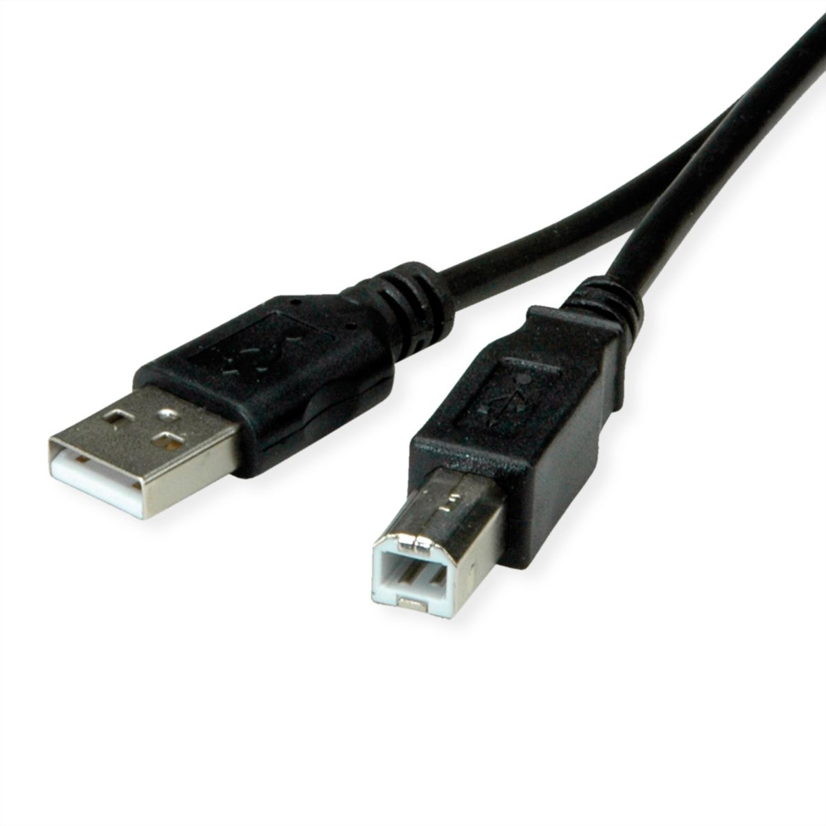 ROLINE RM USB 2.0 Cable, A - B, M/M, black, 0.8 m