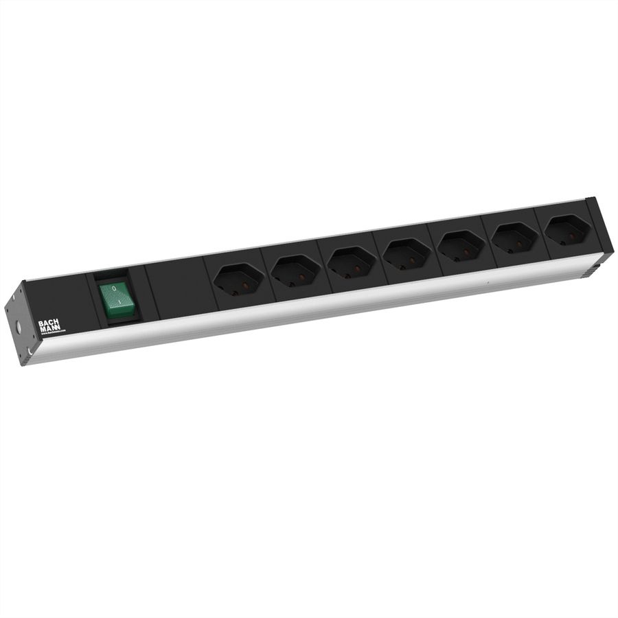 BACHMANN 19" 1HE 7xCH T13, 1x schakelaar