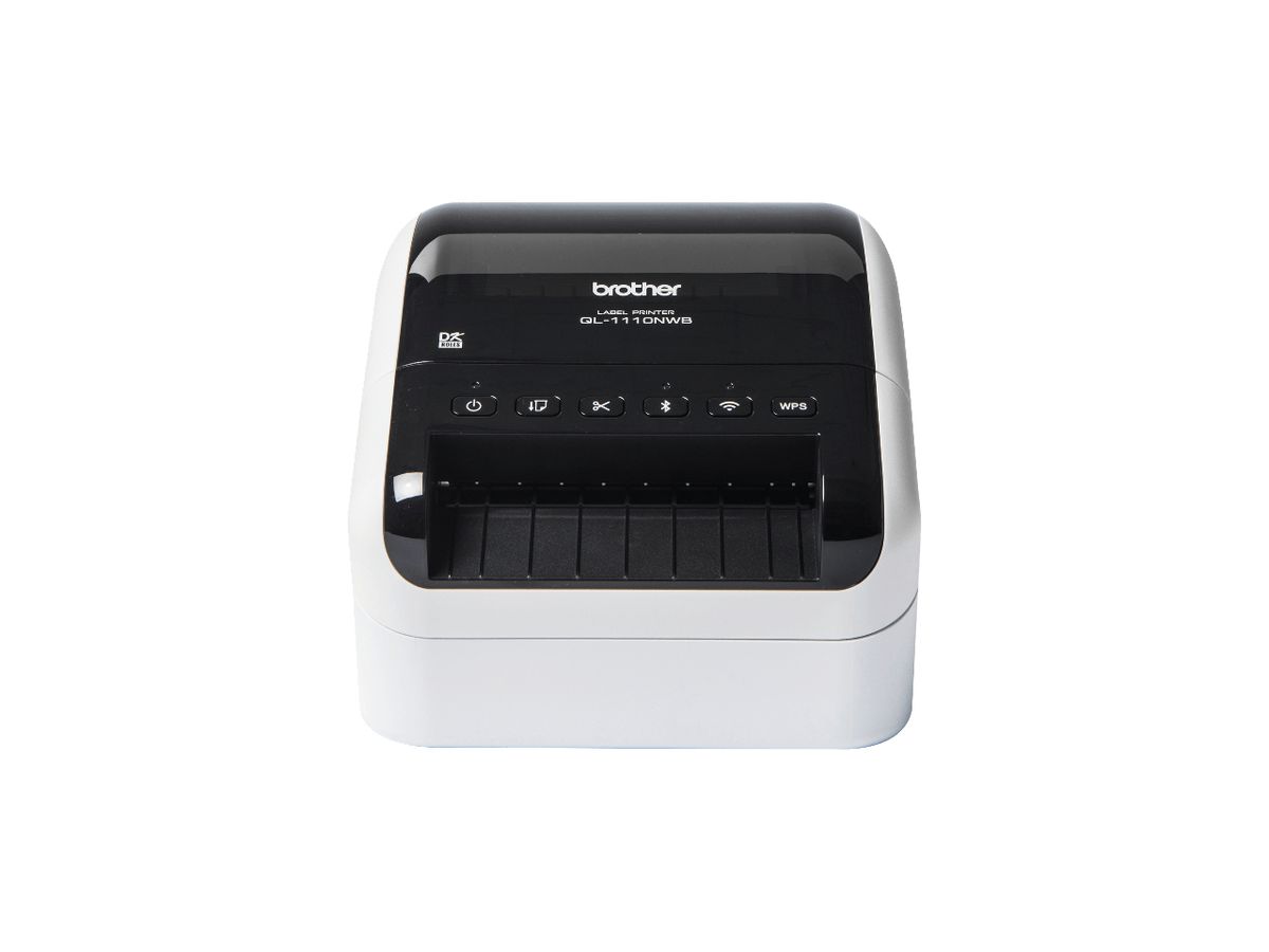 Brother QL-1110NWBC labelprinter Direct thermisch 300 x 300 DPI 110 mm/sec Bedraad en draadloos Ethernet LAN DK Wifi Bluetooth