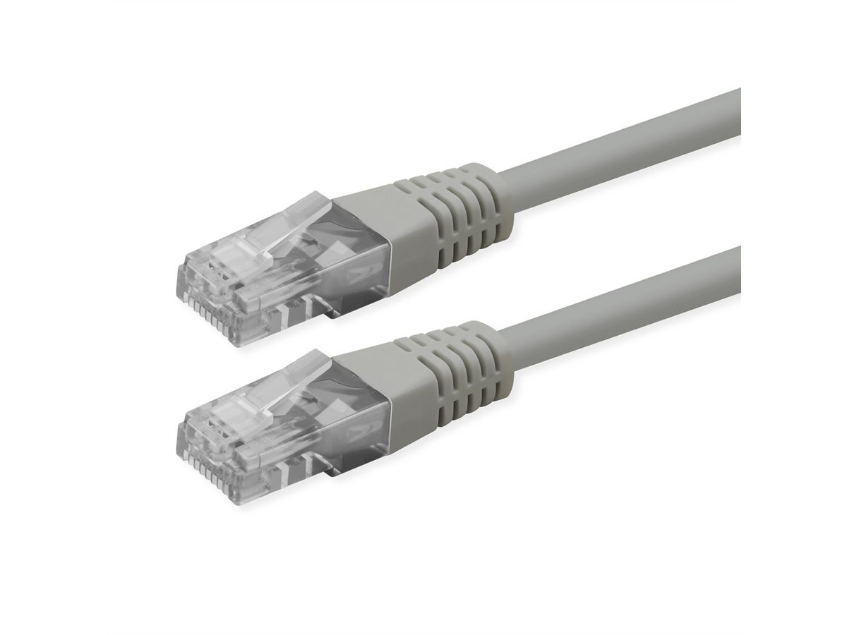 ROLINE Patchkabel Cat.6 (Class E), UTP, PoE, grau, 5 m