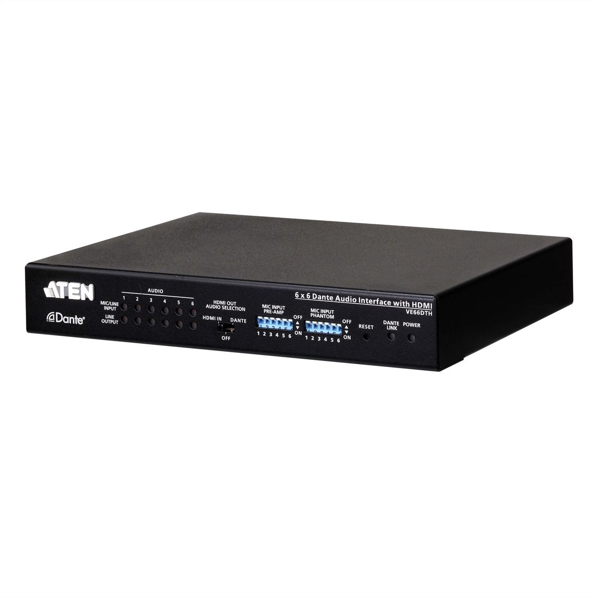 ATEN VE66DTH 6x6 Dante audio interface met HDMI