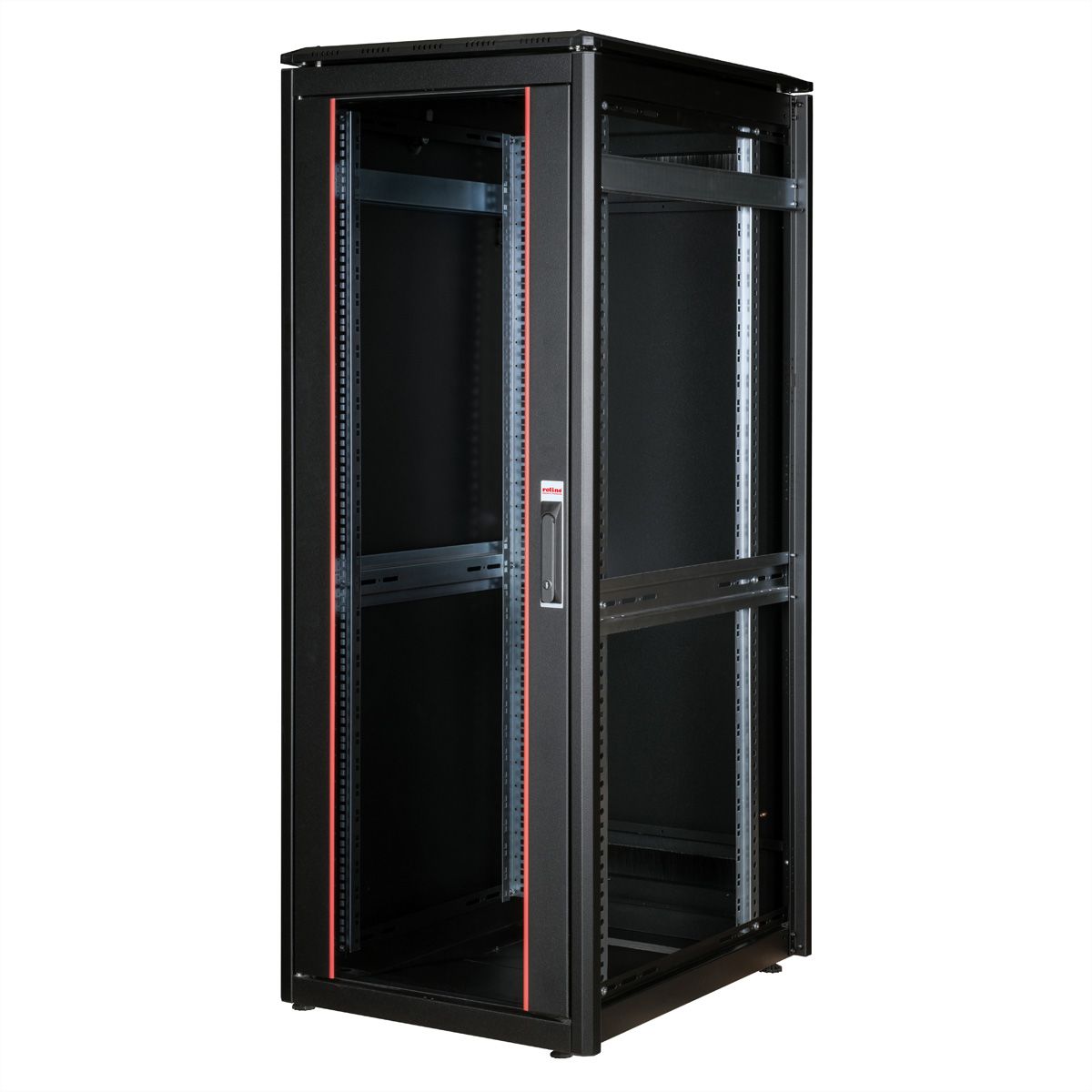 ROLINE 19-inch netwerkkast Pro 32 U , 600x800 BxD Glazen deur zwart