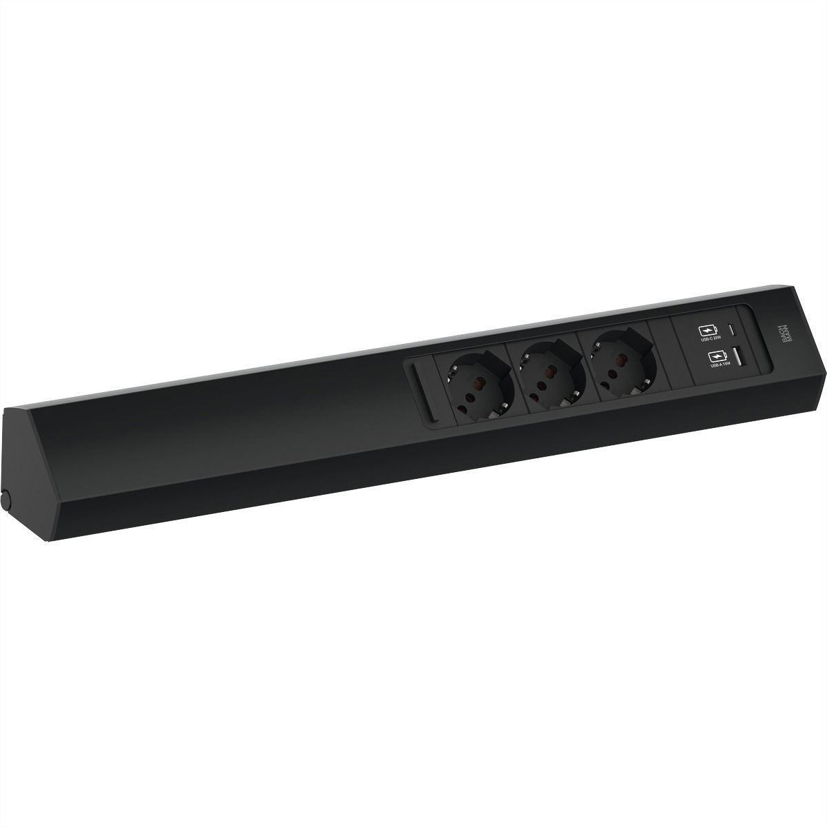 BACHMANN CASIA2 3xP40 1xUSB A/C 22W, 2,0m AEH, RAL9005, Italia