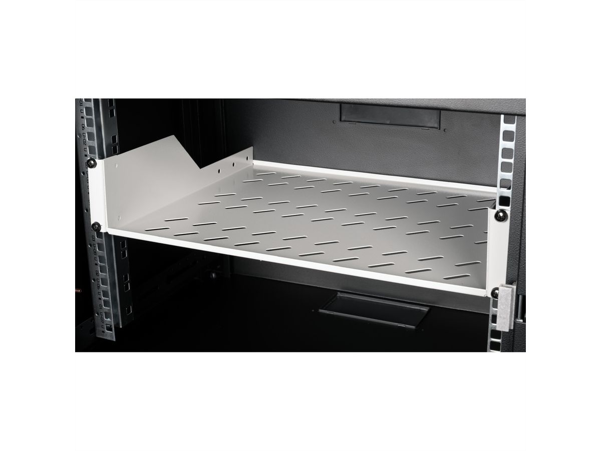 ROLINE 19-inch plank 2 U 350 mm diep, 25 kg draagvermogen grijs