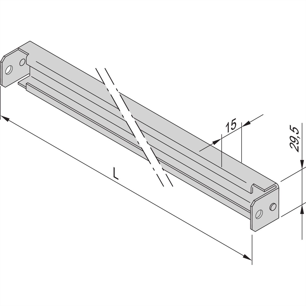 SCHROFF Varistar C-rails voor kastbreedte 800 mm