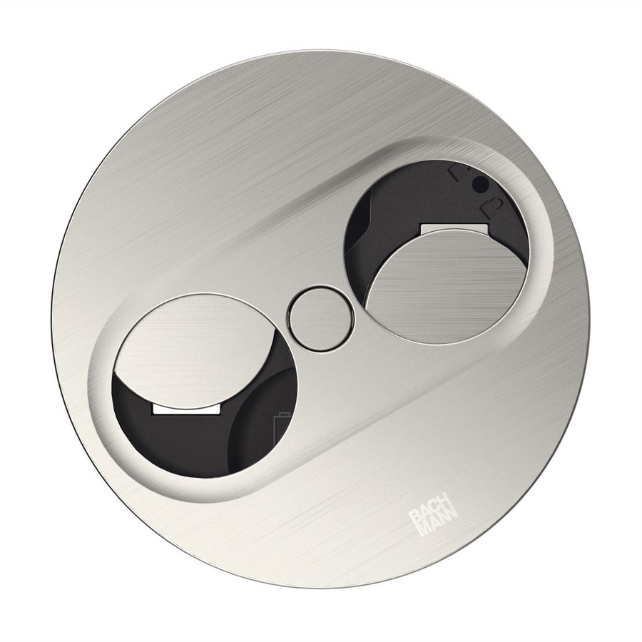 BACHMANN TWIST2 1xCH 1xUSB A/C 22W, L=2.0m AEH T12 stainless steel look round
