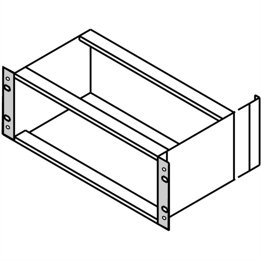 SCHROFF 19" beugel type F met / zonder greepgaten voor textielafdichting - 19" ANGLE 5U M.GR. 2PCS