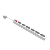 VALUE Power Strip 2-Pin Euro Type, 6-way, with Switch, white, 1.5 m