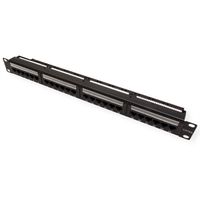 VALUE Cat.6A (Class EA) 19" Patchpaneel, 24 P, onafgeschermd, zwart