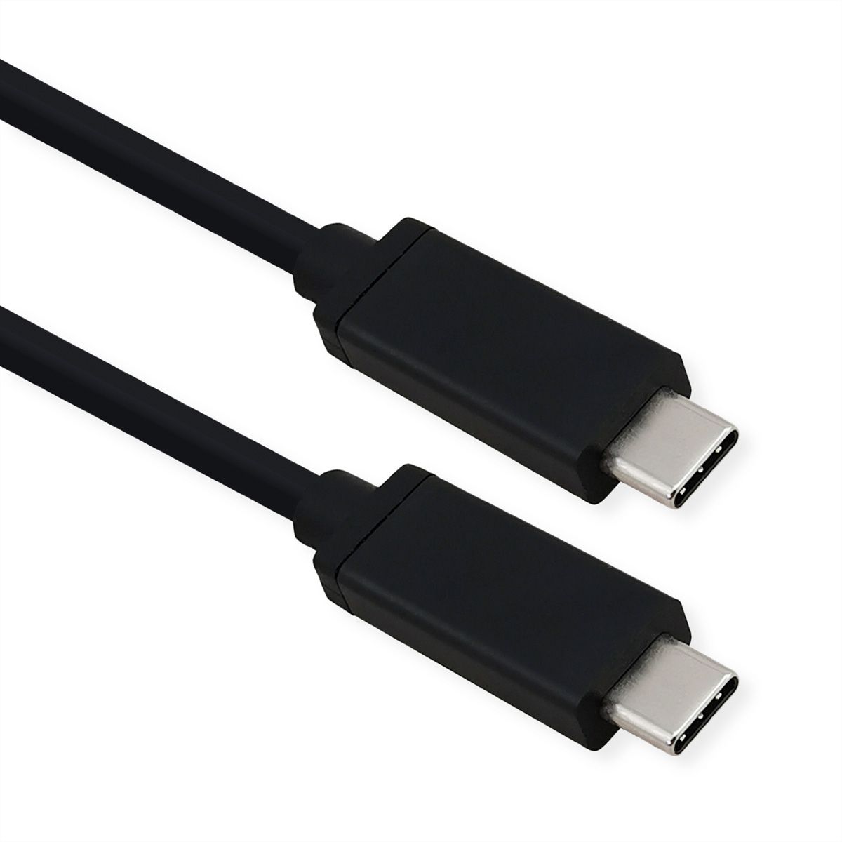 ROLINE USB4 Gen 3 Cable, PD (Power Delivery) 20V5A, with Emark, C-C, M/M, 40 Gbit/s, black, 0.8 m