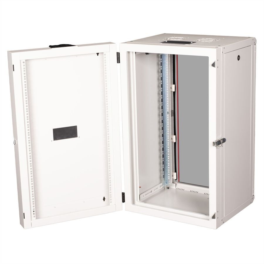 ROLINE 19-inch wall-mounted housing Pro 20 U, 600x600 WxD two-part swivelling grey