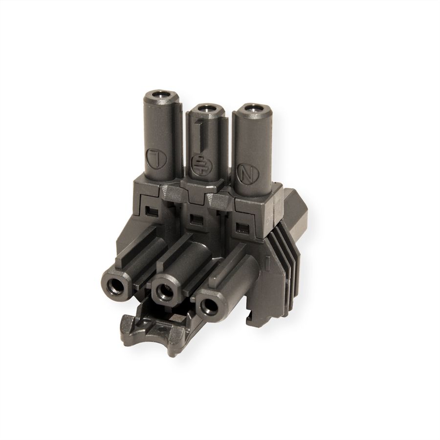 BACHMANN distribution block WIELAND GST18 1xIn/2xOut, with mounting option, 5 m, black