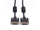 ROLINE DVI Cable, DVI (24+1), Dual Link, M/M, 7.5 m